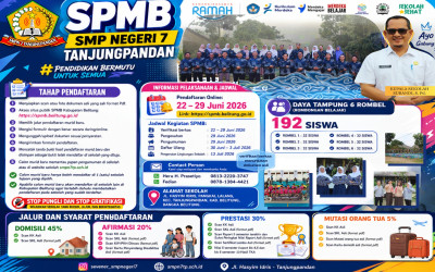 SPMB SMP Negeri 7 Tanjungpandan Resmi Dibuka, Ayo Bergabung dan Raih Prestasi Bersama!